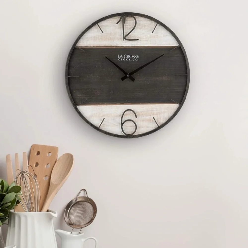 La Crosse Clock 16-Inch Ironwood Wall Clock - Picture 6 of 6
